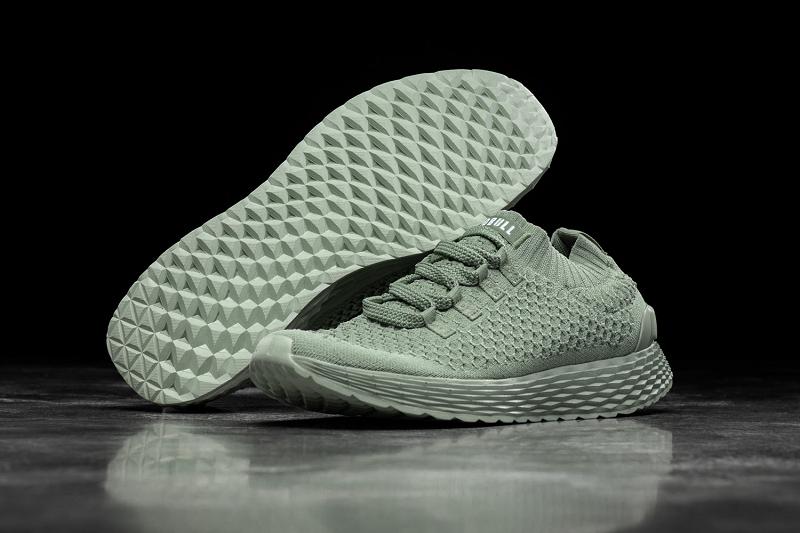 Mint Nobull Seafoam Reflective Knit Runner Men's Running Shoes | CA G1075S